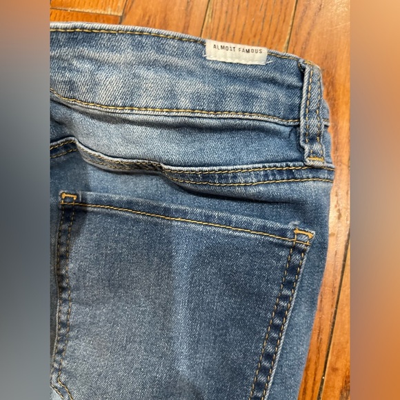 Almost Famous Distressed Blue Flare Jeans - Picture 10 of 10